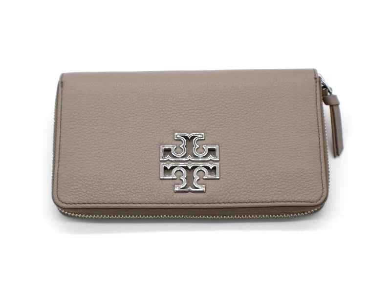 TORY BURCH BRITTEN ZIP AROUND CONTINENTAL LEATHER WALLET