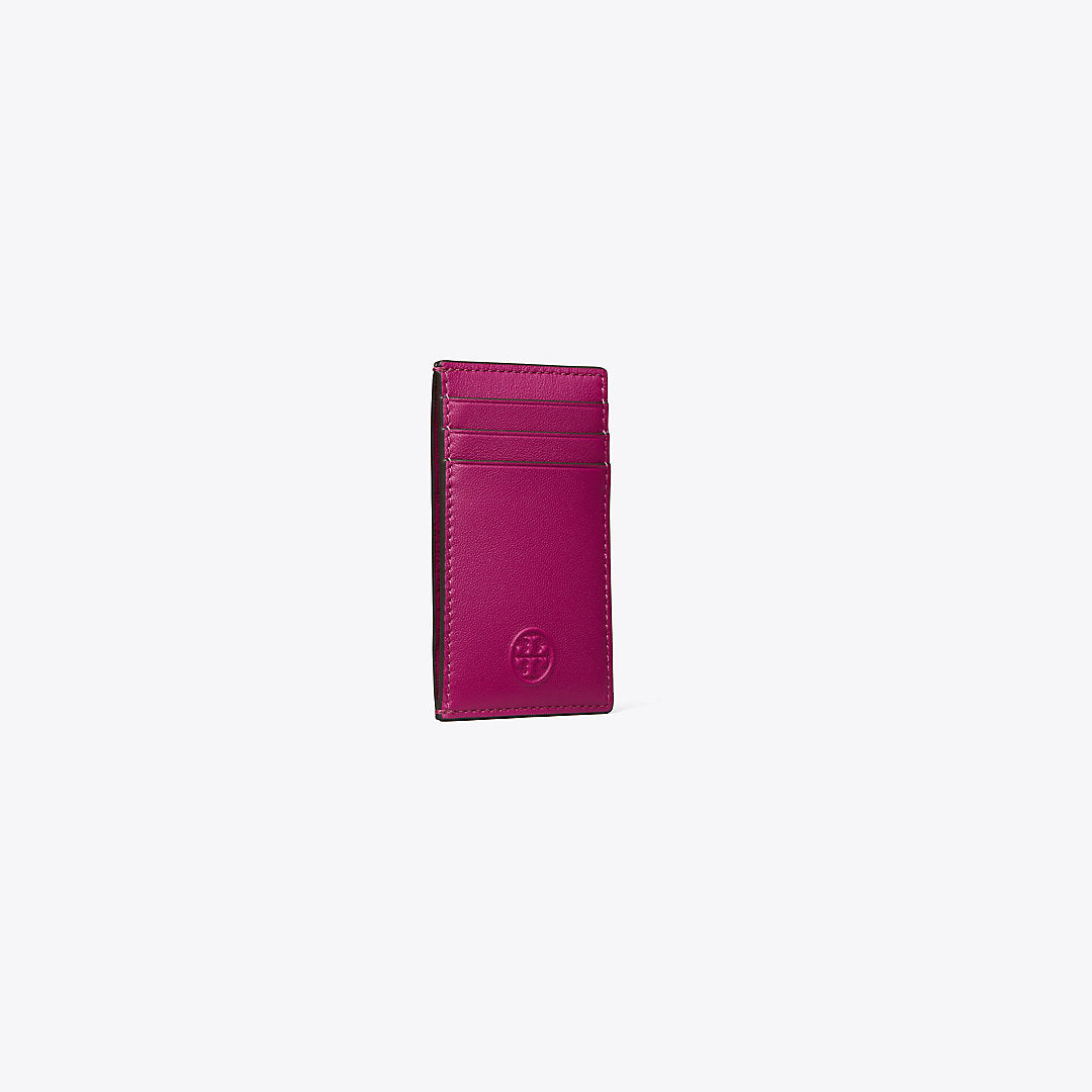 TORY BURCH FLEMING BOMBE SOFT LAMBSKIN LEATHER CARD CASE