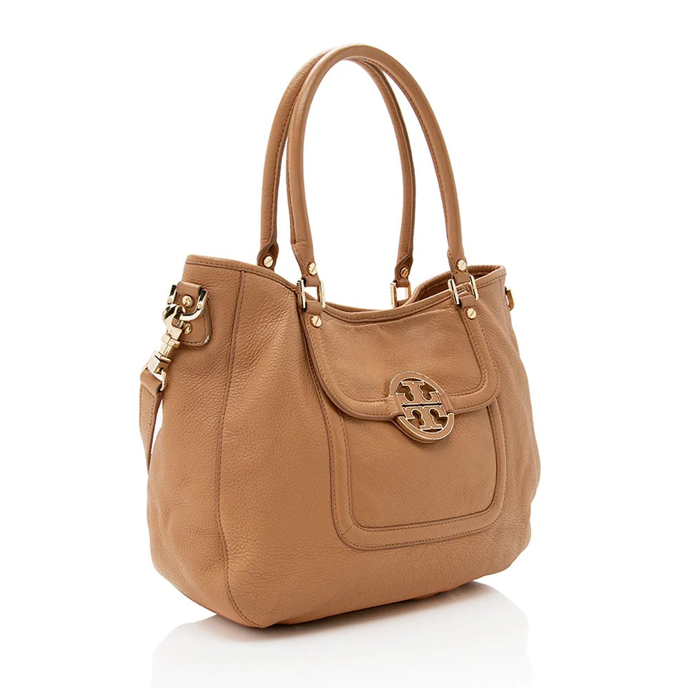 TORY BURCH AMANDA CLASSIC LEATHER HOBO BAG