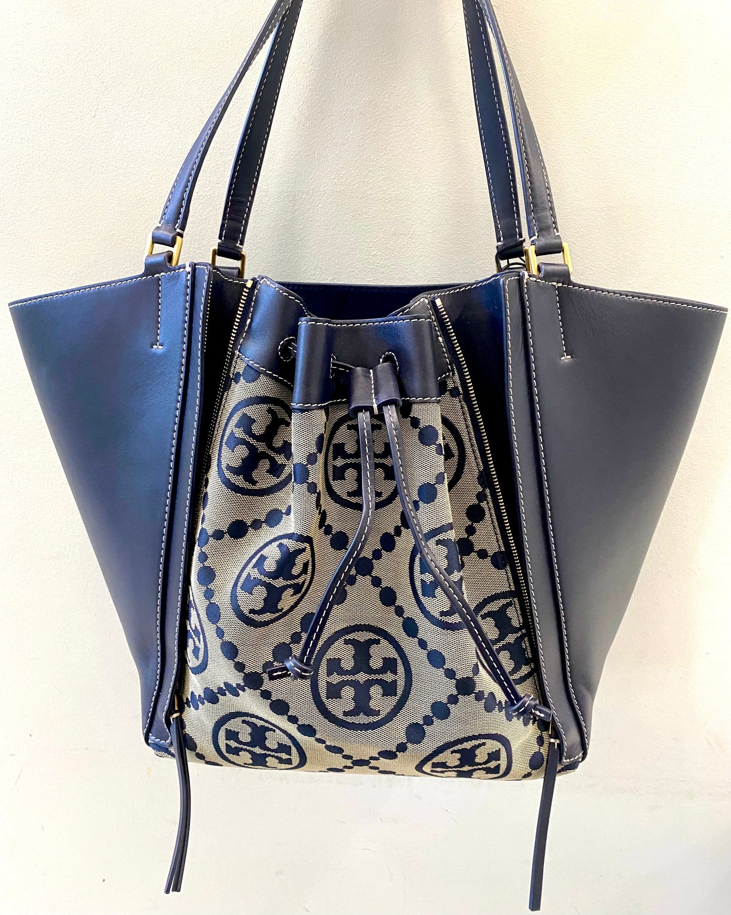 TORY BURCH McGRAW T-MONOGRAM DRAGONFLY TOTE BAG
