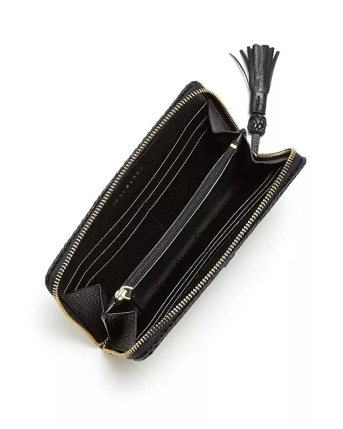 TORY BURCH TAYLOR ZIP-AROUND CONTINENTAL LEATHER WALLET