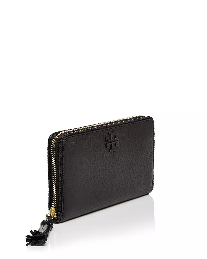 TORY BURCH TAYLOR ZIP-AROUND CONTINENTAL LEATHER WALLET