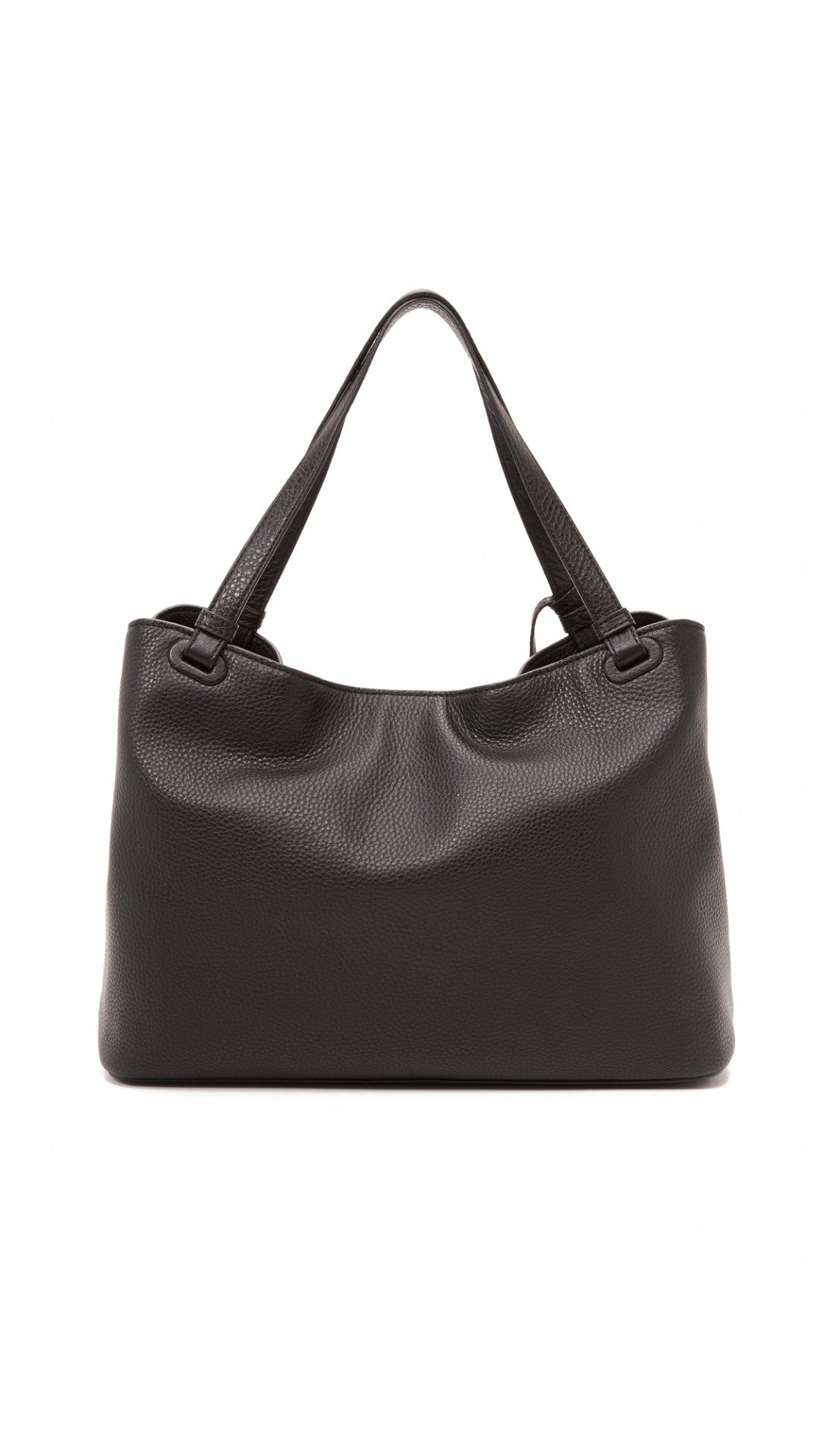 TORY BURCH THEA CENTER ZIP CALFSKIN LEATHER TOTE BAG