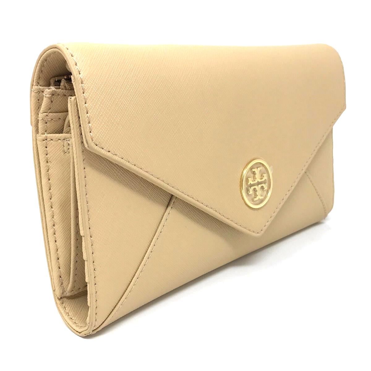 TORY BURCH ROBINSON SAFFIANO LEATHER ENVELOPE WRISTLET