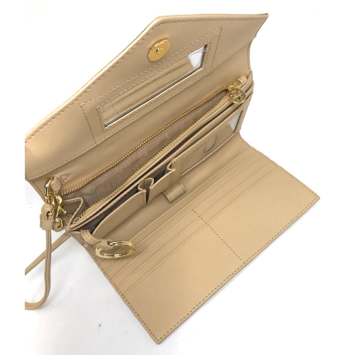 TORY BURCH ROBINSON SAFFIANO LEATHER ENVELOPE WRISTLET