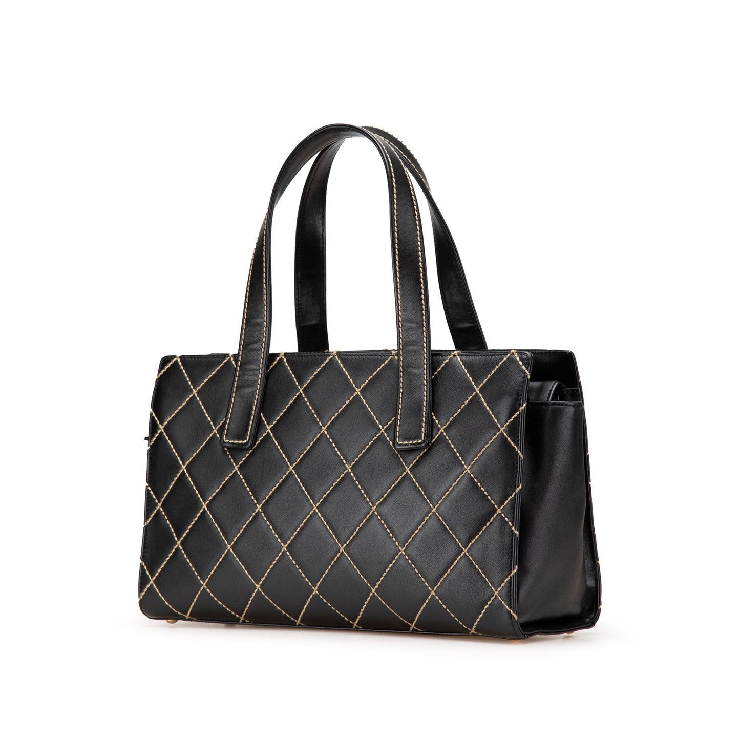 Chanel Cc Lambskin Wild Stitch Handbag