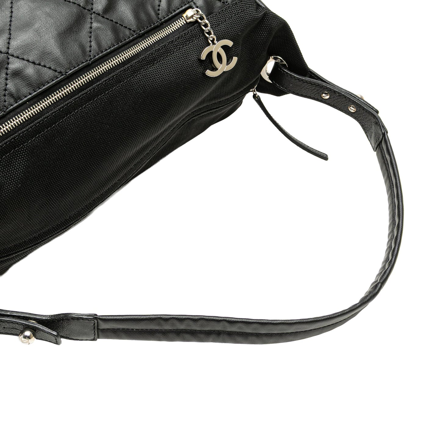 Chanel Paris Biarritz Quilted Coated Canvas Shoulder Bag