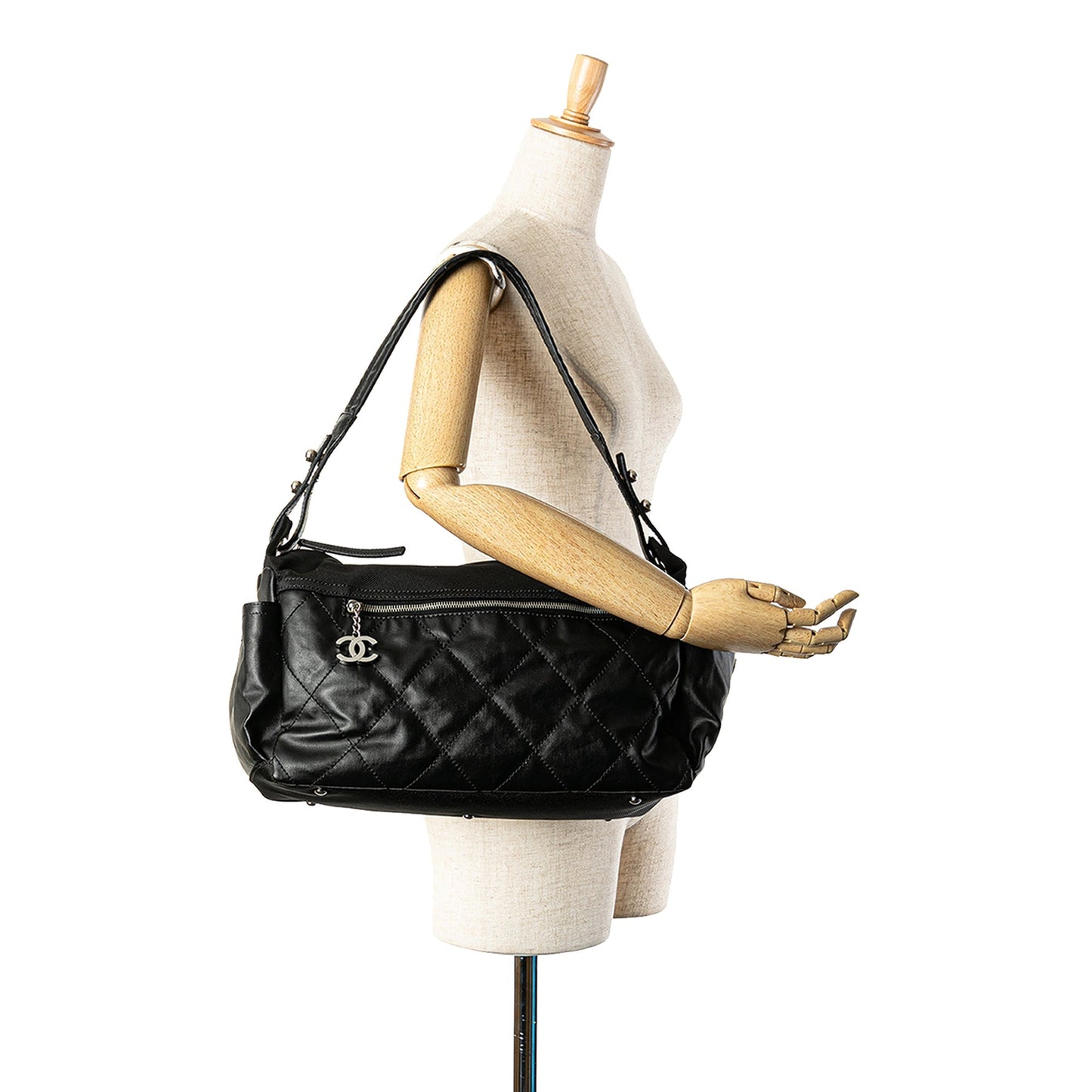 Chanel Paris Biarritz Quilted Coated Canvas Shoulder Bag