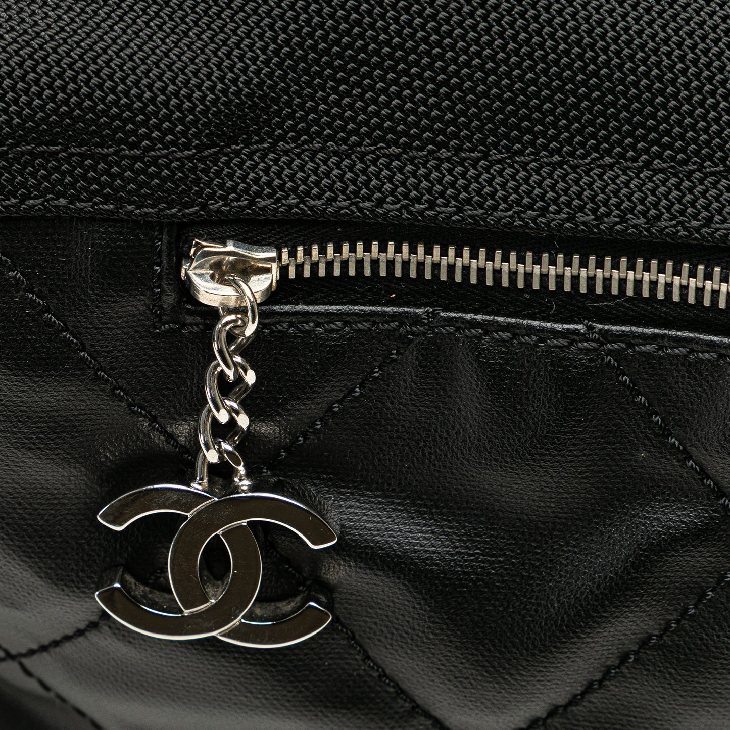 Chanel Paris Biarritz Quilted Coated Canvas Shoulder Bag