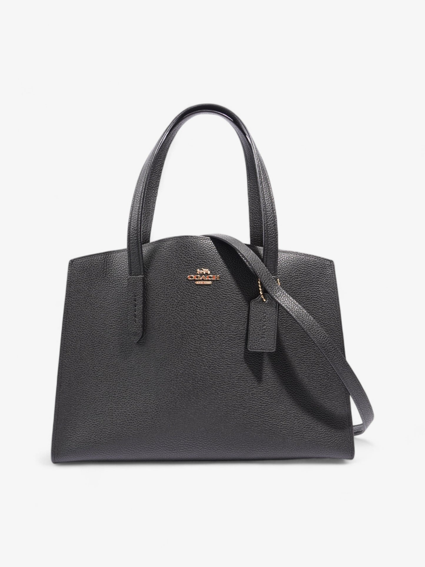 Coach Charlie Carryall Black Grained Leather 28