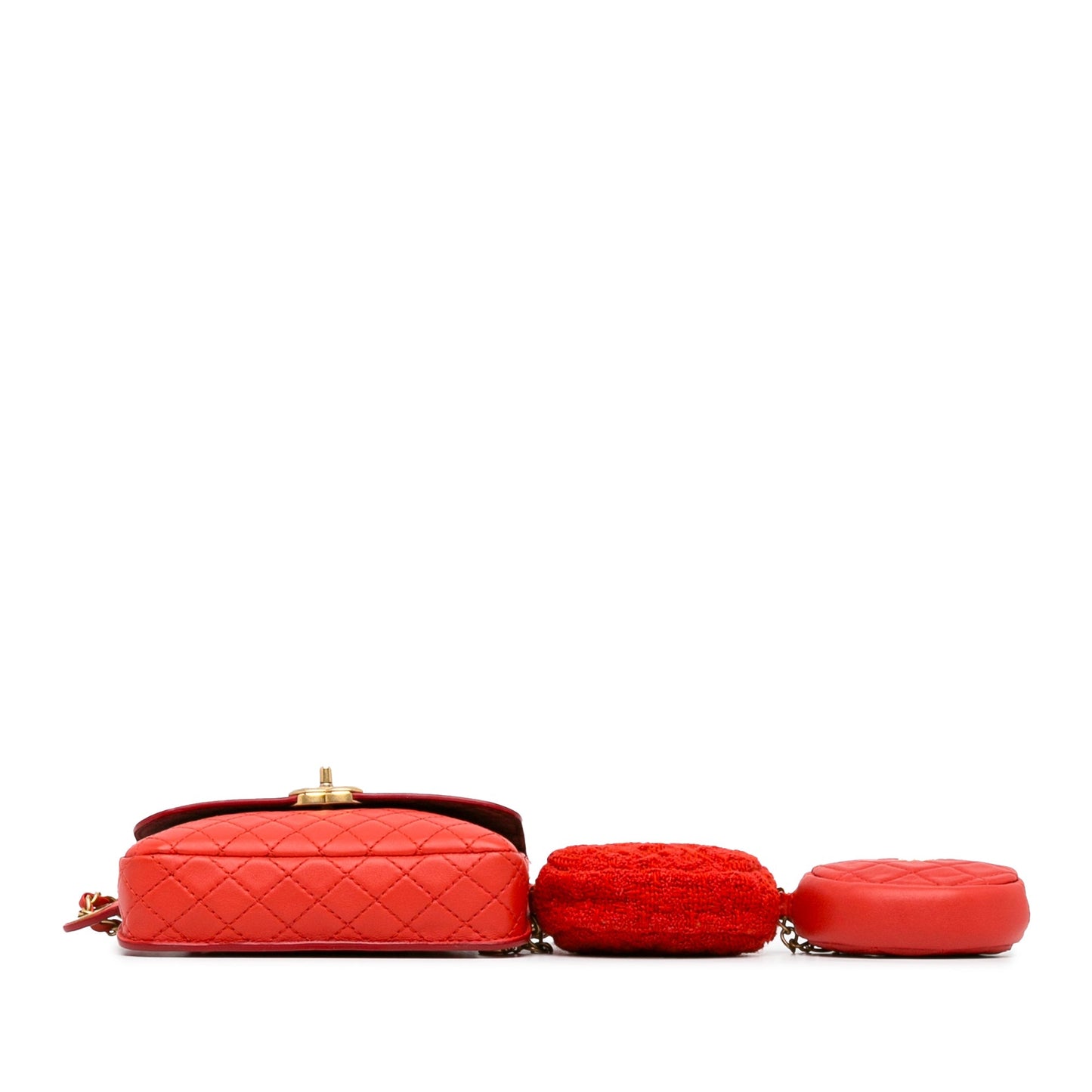 Chanel Cc Quilted Calfskin Flap Belt Bag And Coin Purse