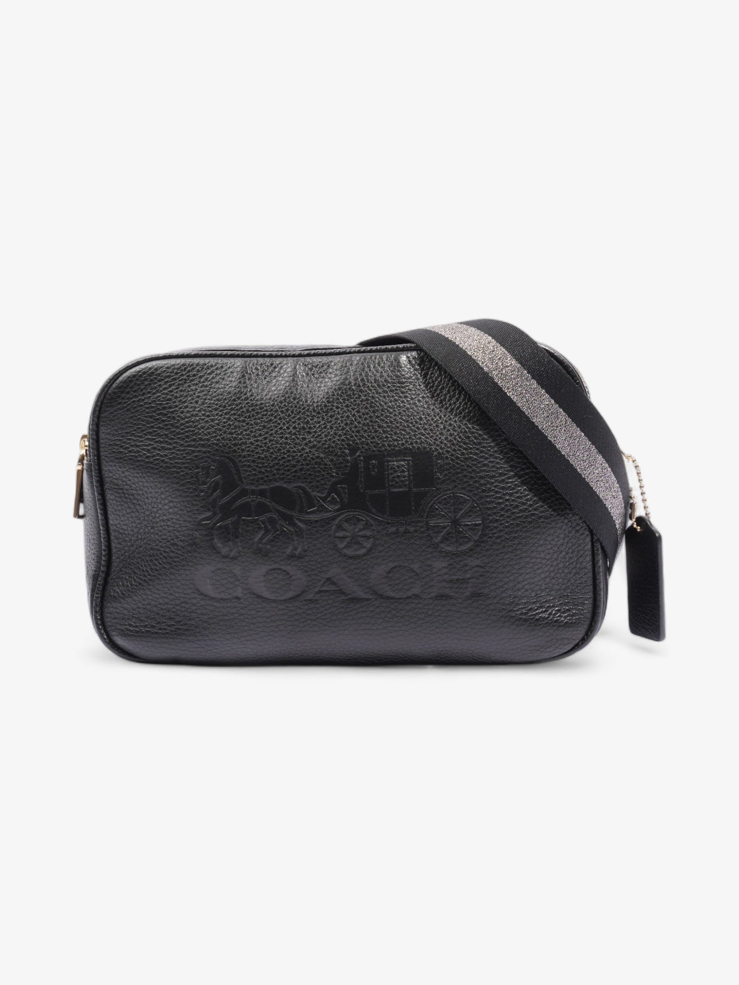 Coach Jes Carriage Logo Black Leather