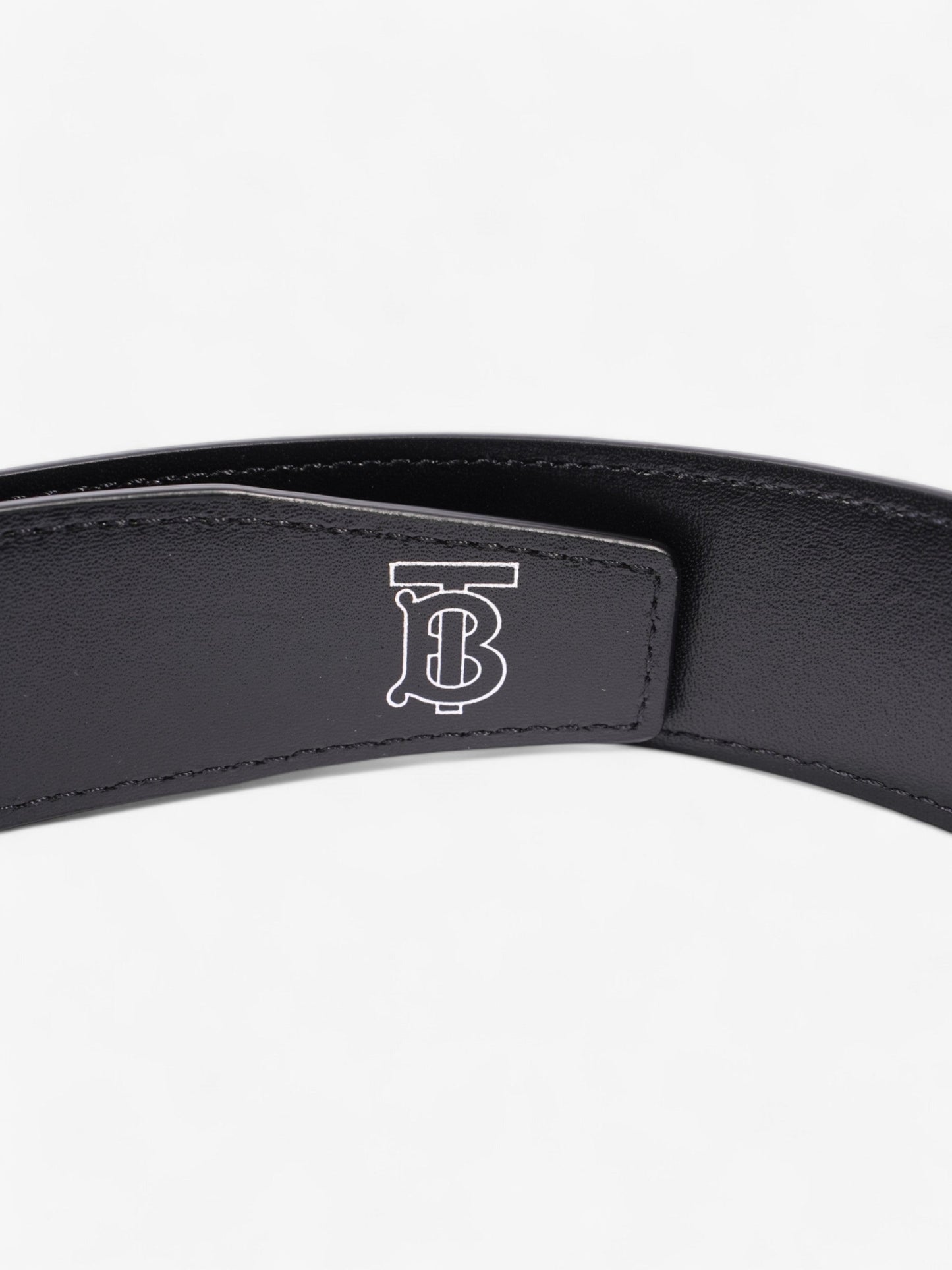 Burberry TB Plaque Belt Black Leather 90cm / 36"