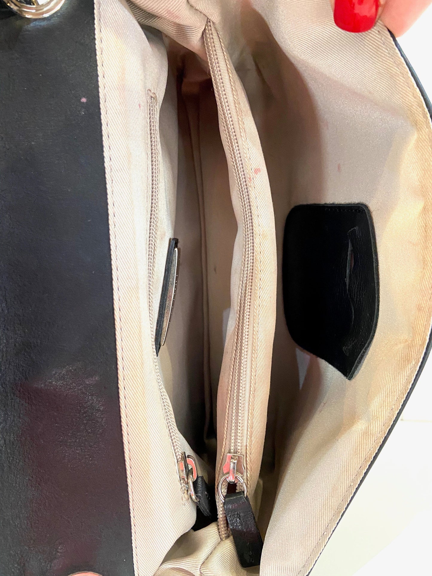 VALENTINO ALICE D LEATHER SHOULDER BAG