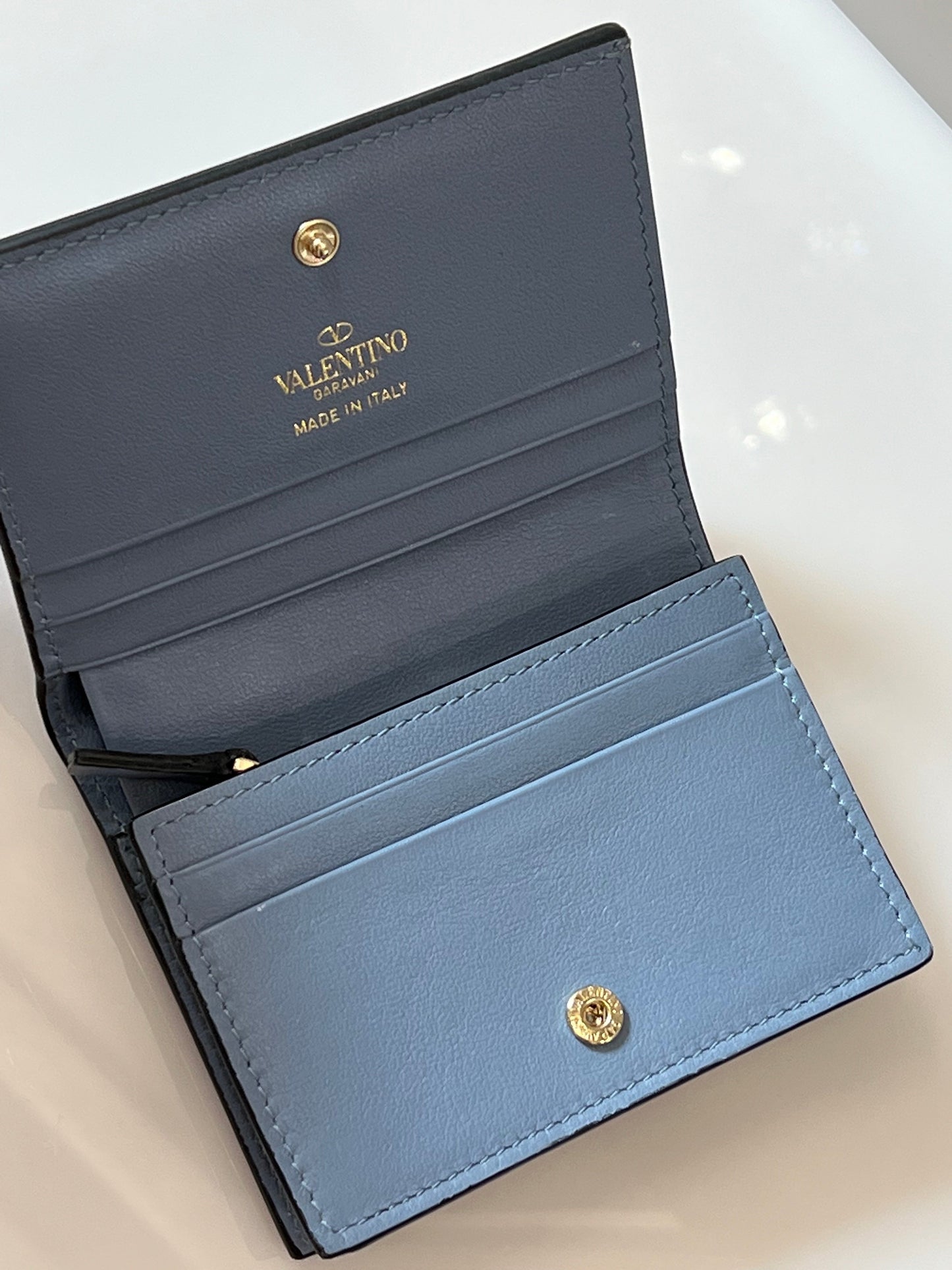 VALENTINO GARAVANI ROCKSTUD FRENCH WALLET