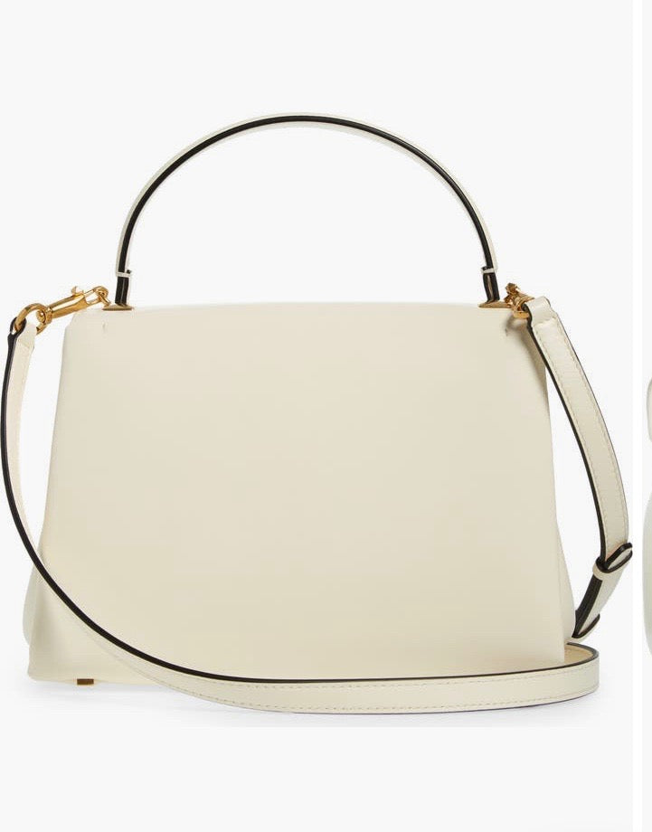 VALENTINO GARAVANI ONE STUD LEATHER TOP HANDLE SHOULDER BAG