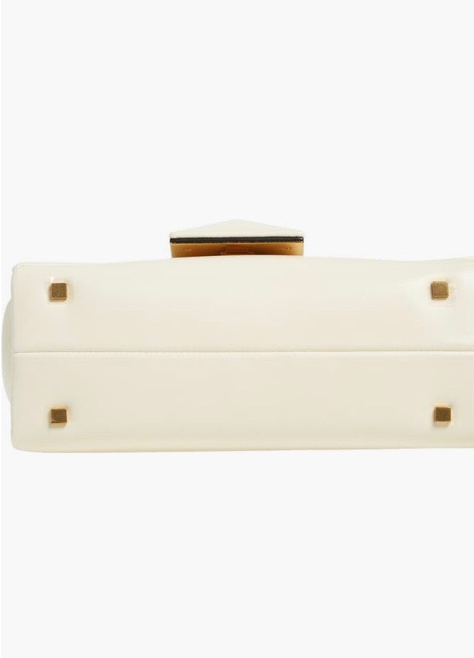 VALENTINO GARAVANI ONE STUD LEATHER TOP HANDLE SHOULDER BAG