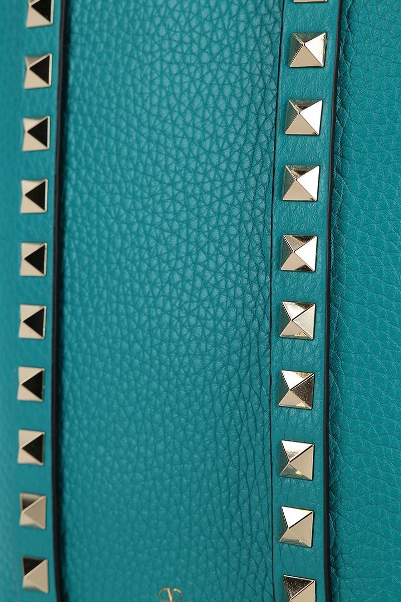 VALENTINO GARAVANI ROCKSTUD LEATHER TOTE BAG