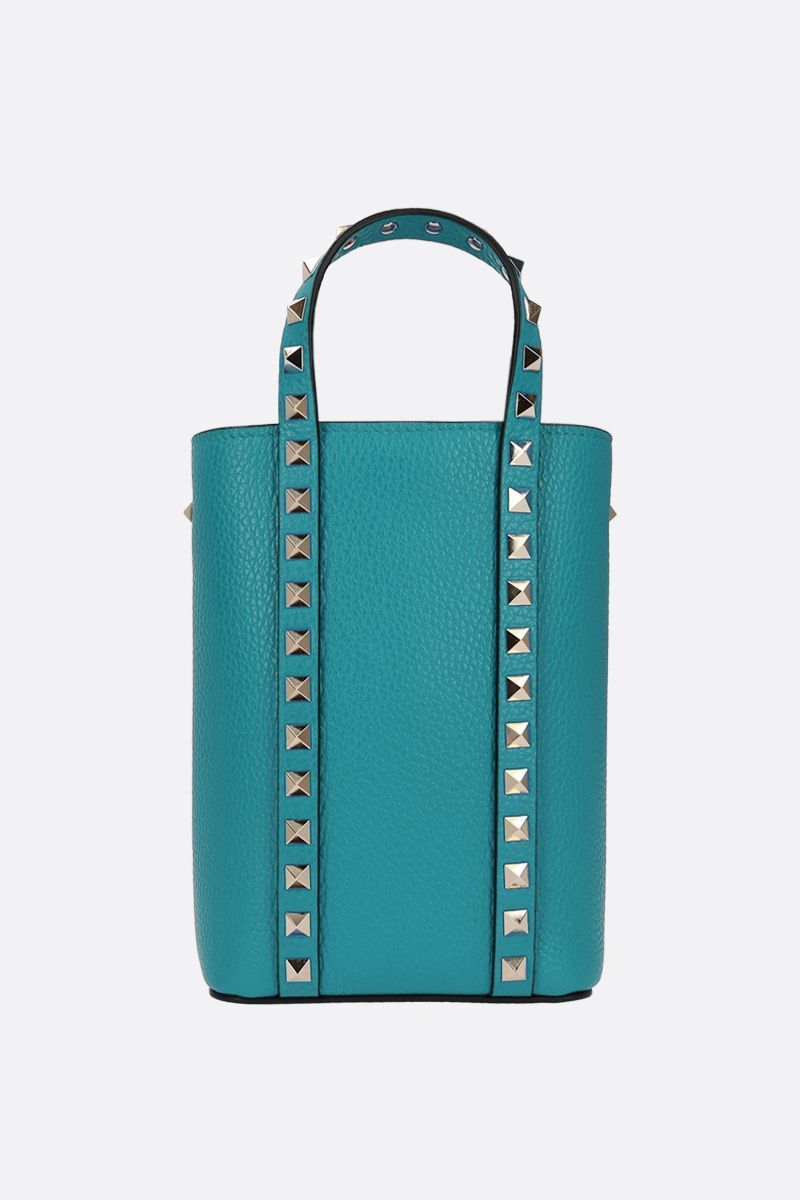 VALENTINO GARAVANI ROCKSTUD LEATHER TOTE BAG