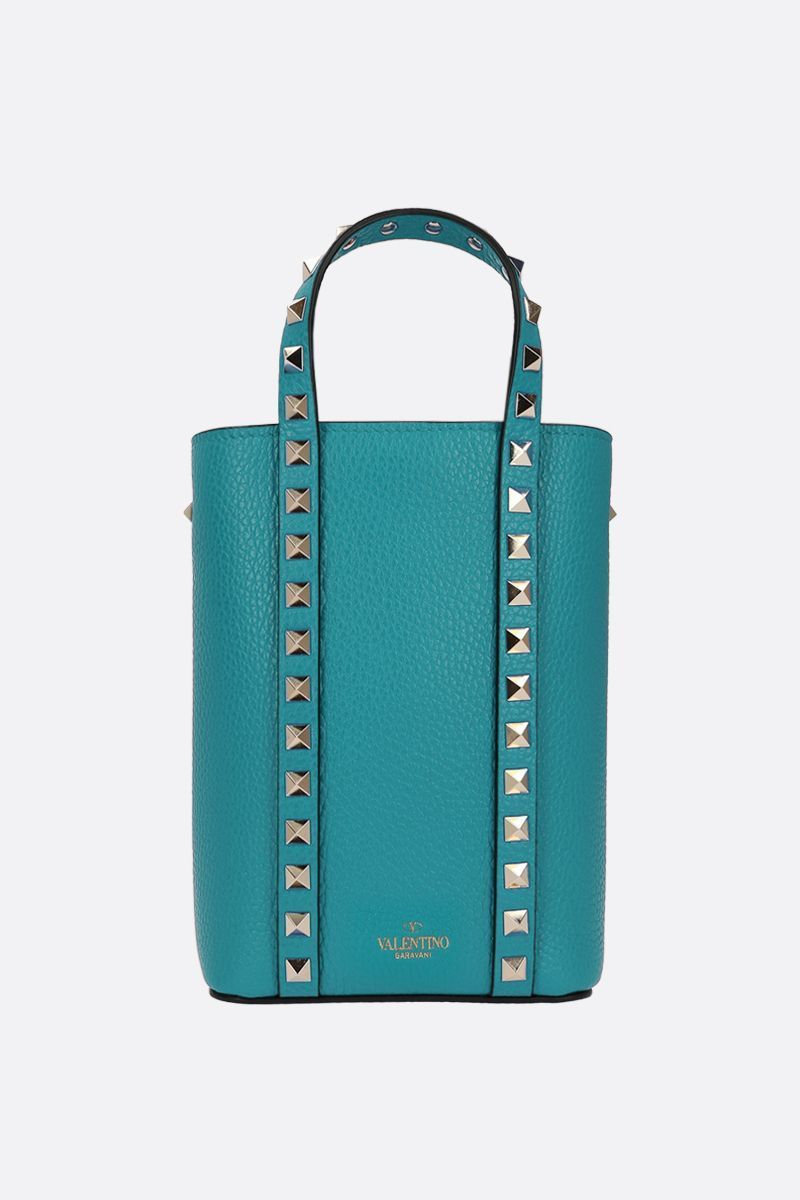 VALENTINO GARAVANI ROCKSTUD LEATHER TOTE BAG