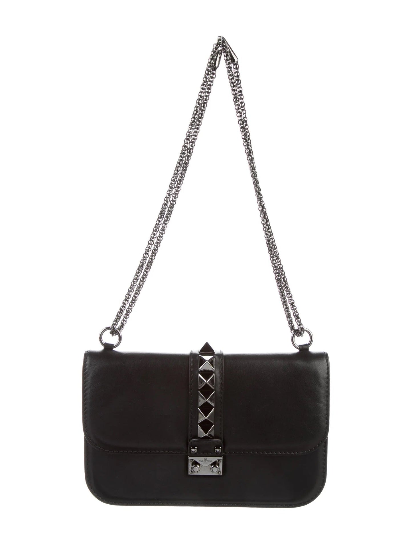 VALENTINO GARAVANI VITELLO GLAM CALFSKIN ROCKSTUD FLAP BAG