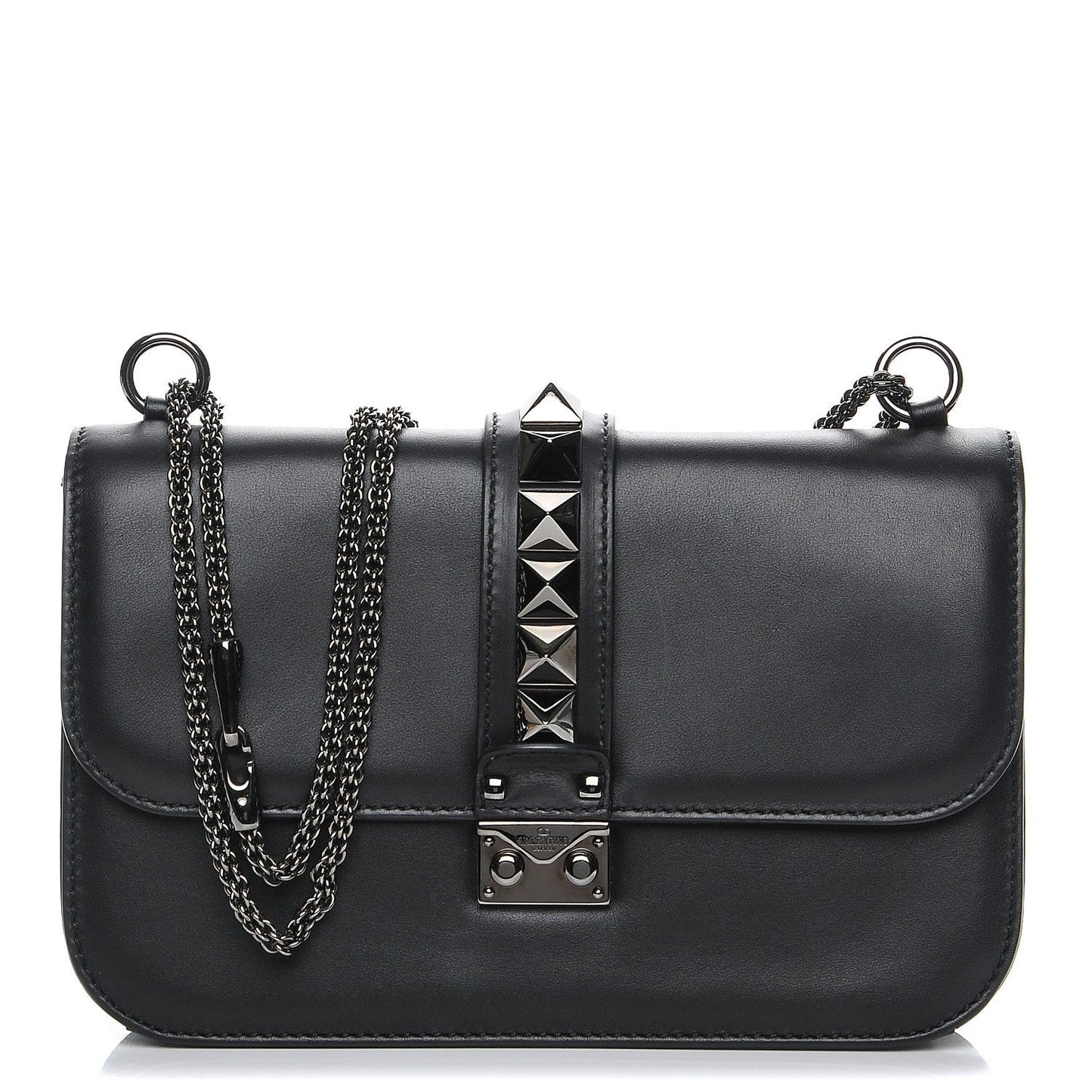 VALENTINO GARAVANI VITELLO GLAM CALFSKIN ROCKSTUD FLAP BAG