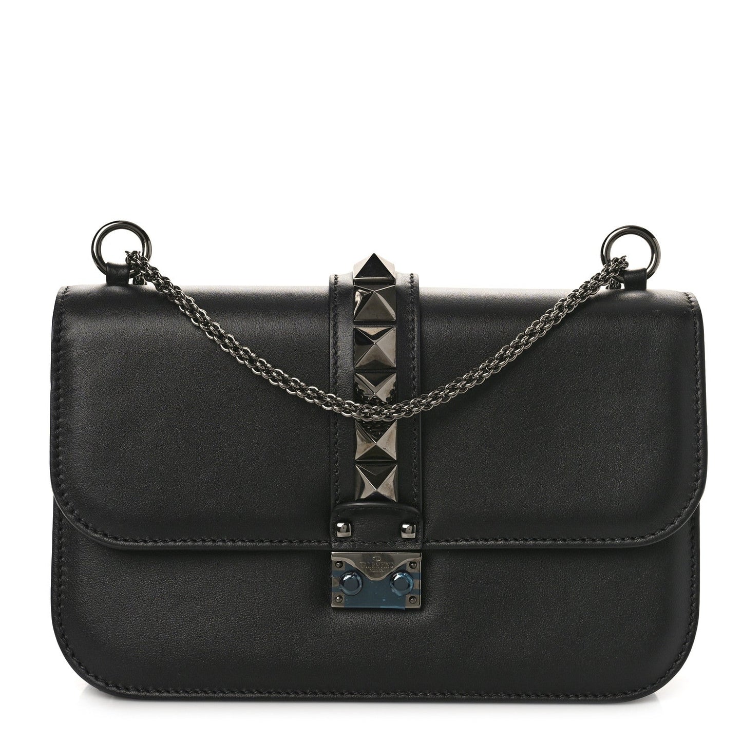 VALENTINO GARAVANI VITELLO GLAM CALFSKIN ROCKSTUD FLAP BAG
