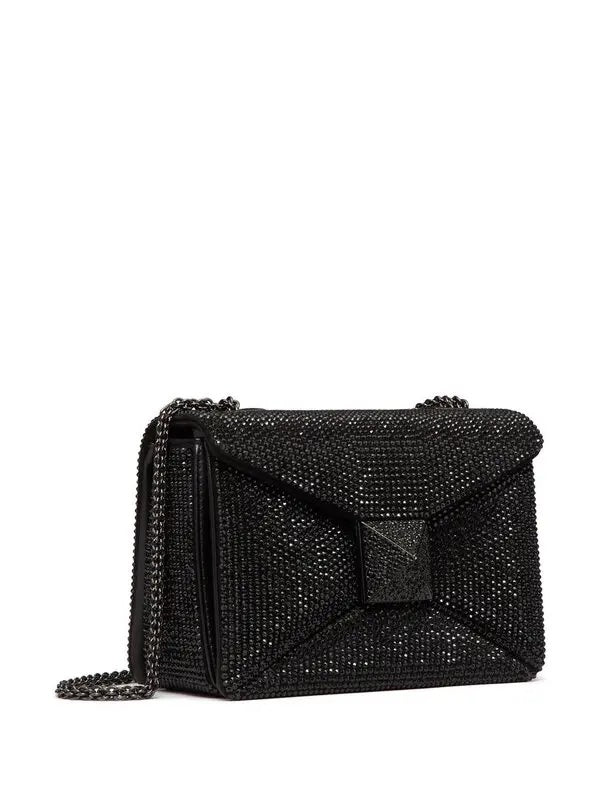 VALENTINO GARAVANI ONE STUD CRYSTAL EMBELLISHED SHOULDER BAG