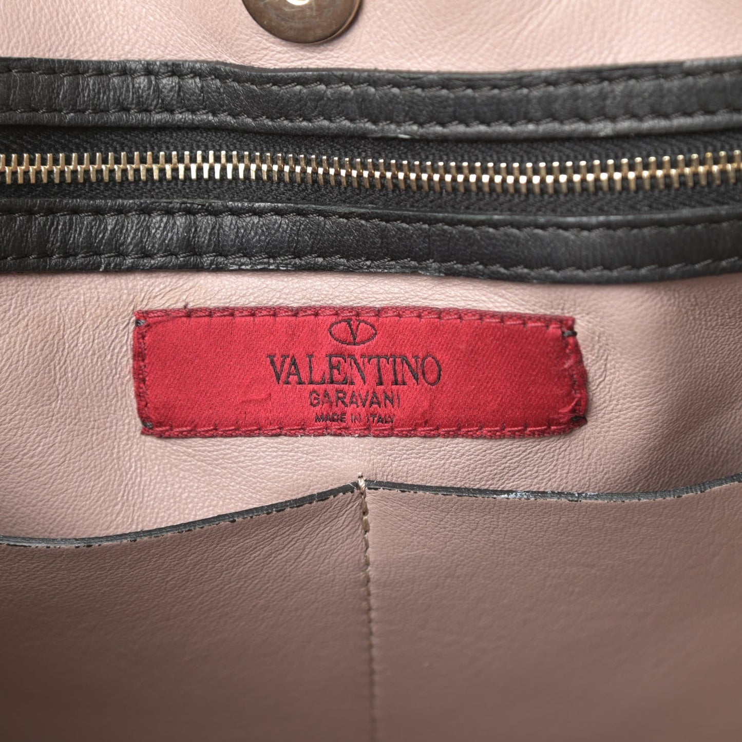 VALENTINO NAPPA LEATHER ROCKSTUD SOFT TOTE BAG
