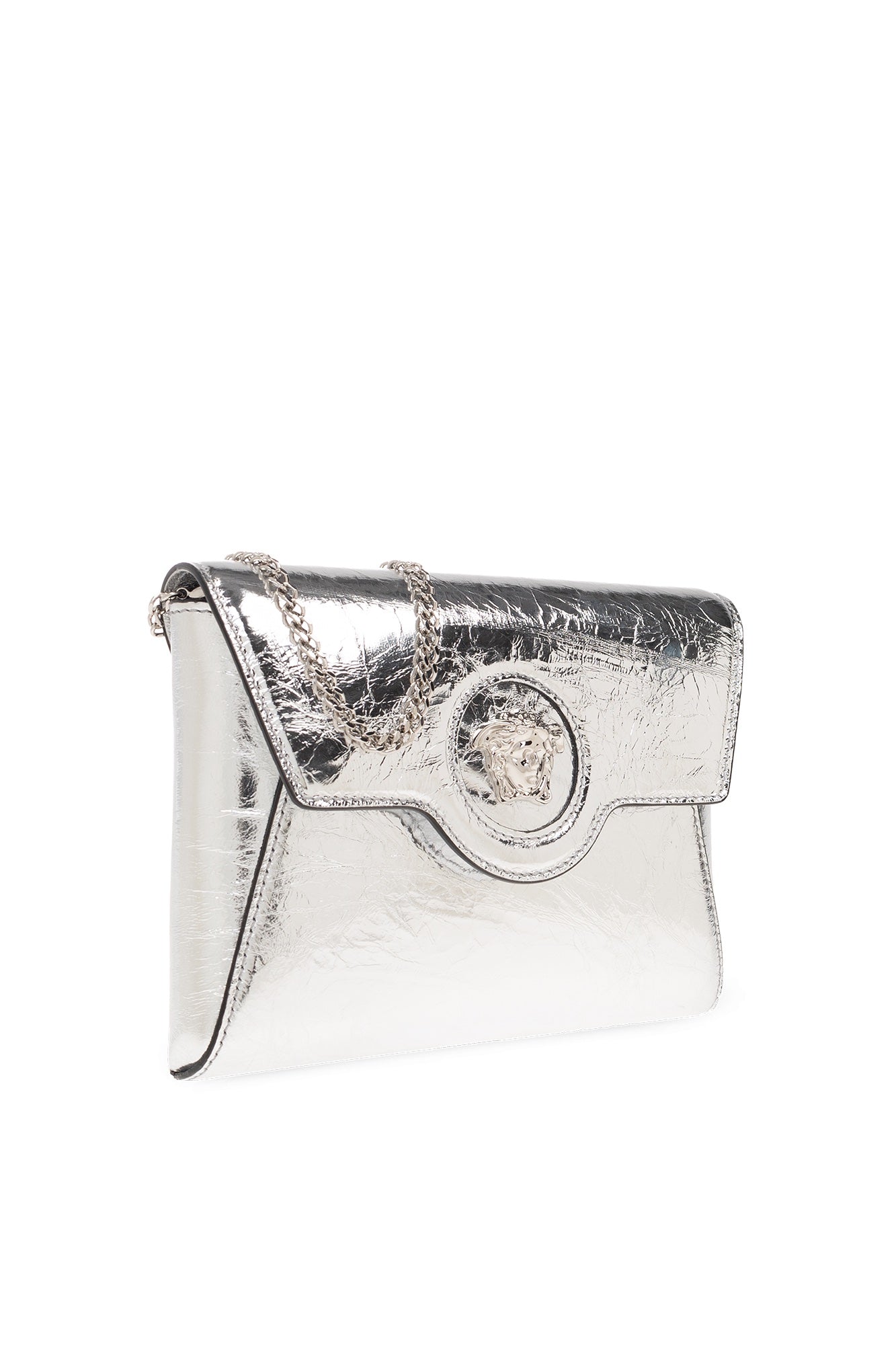 VERSACE LA MEDUSA MINI METALLIC CHAIN CROSSBODY BAG