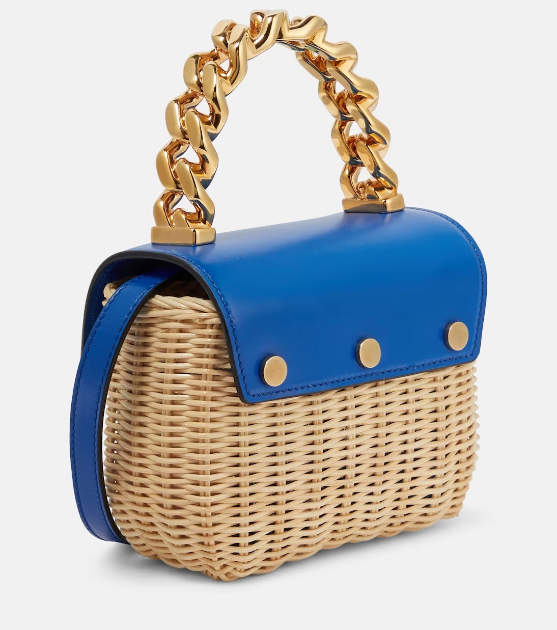VERSACE LA MEDUSA RAFFIA MINI TOTE BAG