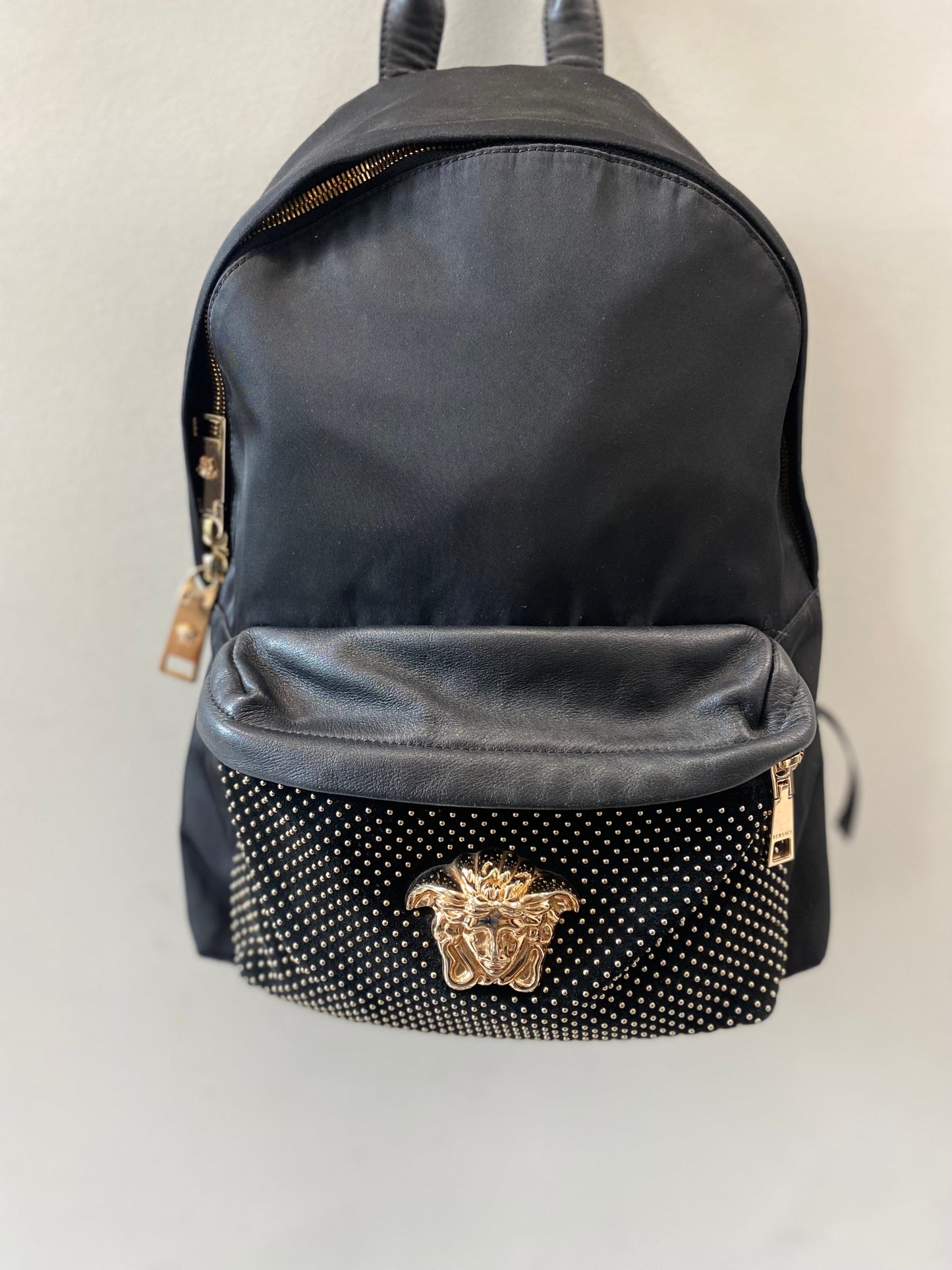VERSACE PALAZZO STUDDED BACKPACK