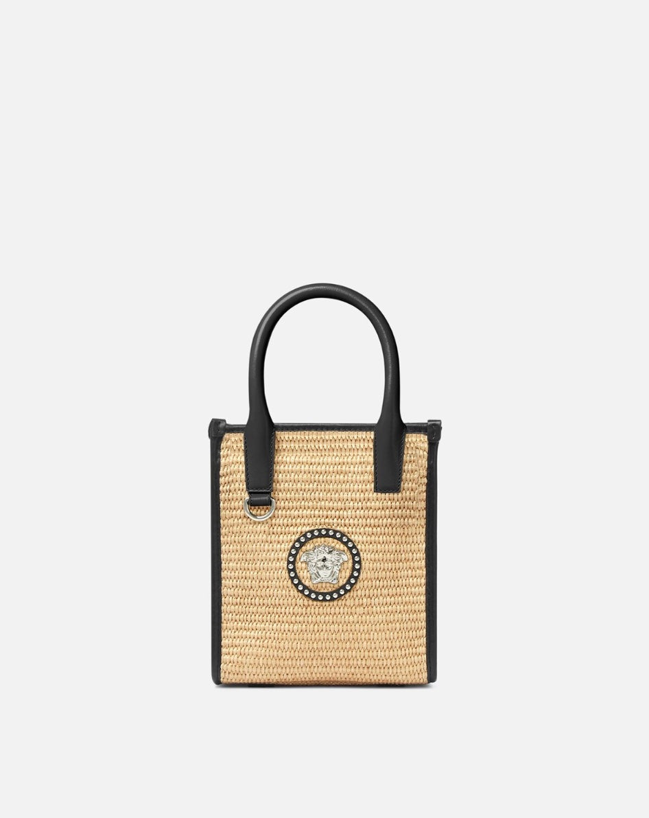 VERSACE STUDDED LA MEDUSA MINI TOTE BAG
