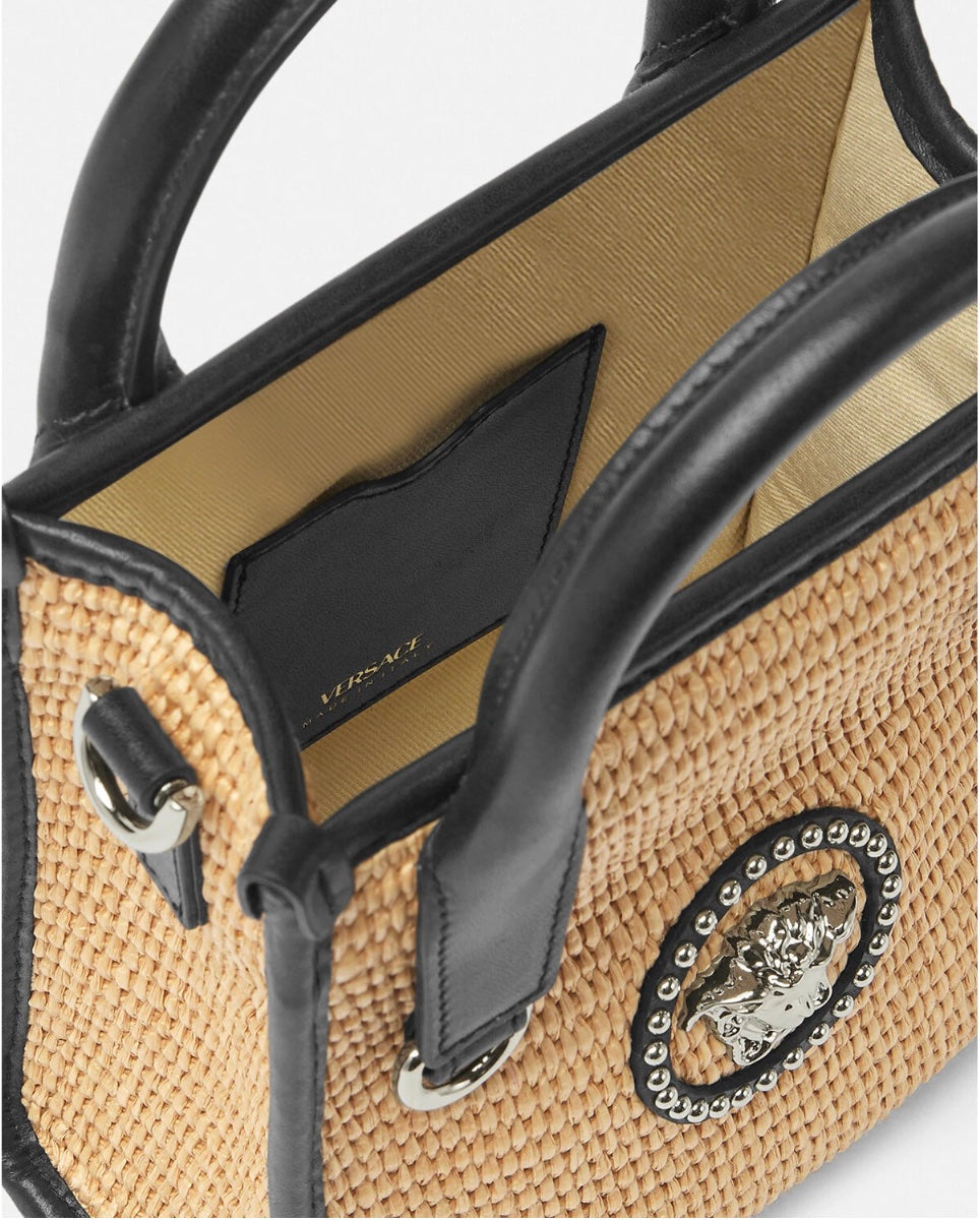 VERSACE STUDDED LA MEDUSA MINI TOTE BAG