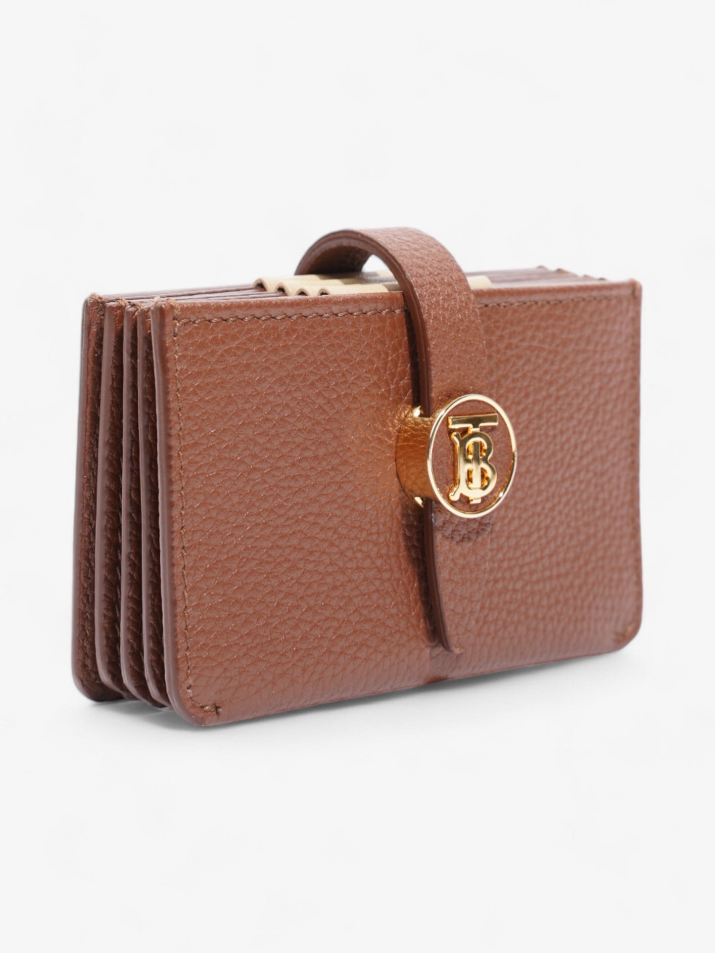 Burberry TB Fold Wallet Brown Leather