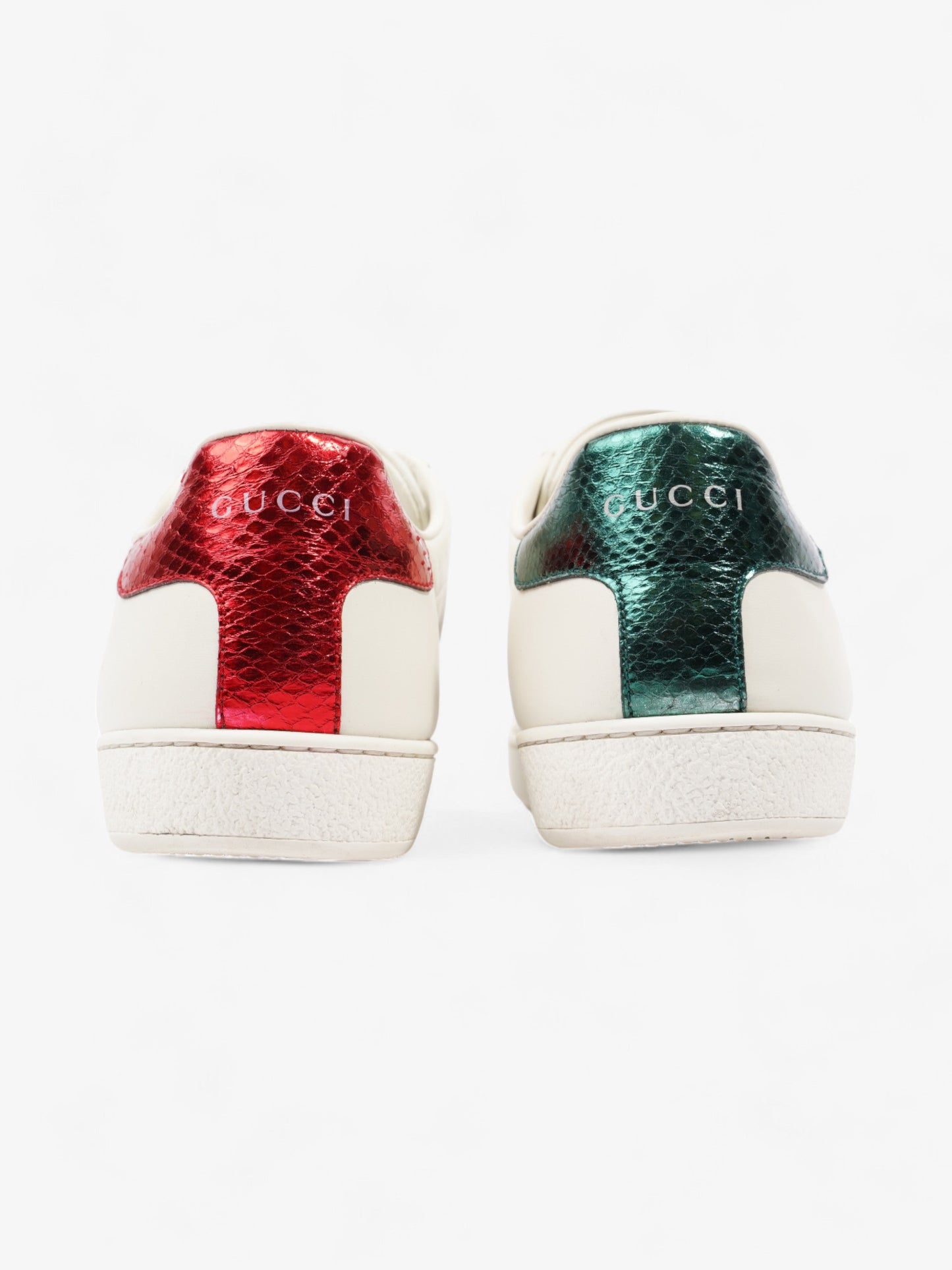 Gucci Ace Embroidered Bee White / Red / Green Leather EU 40 UK 7