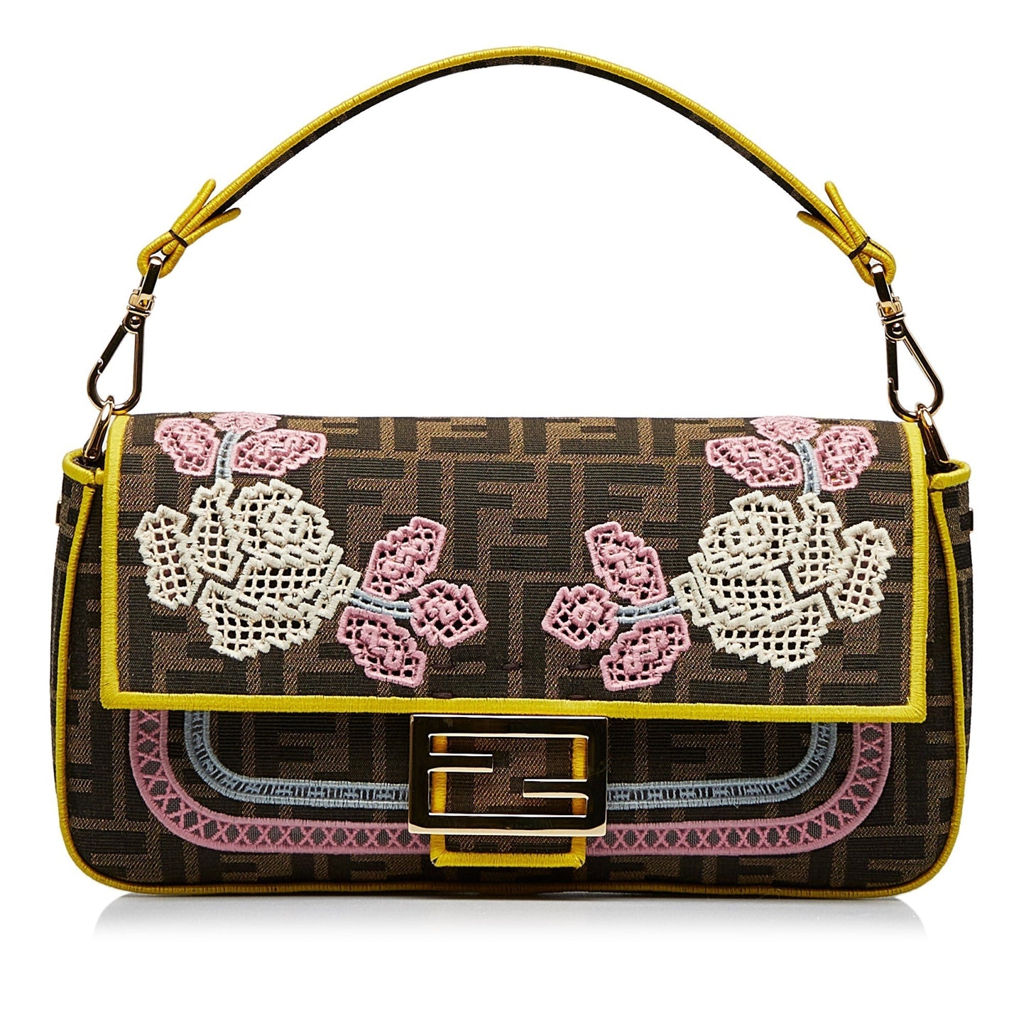 FENDI Embroidered Zucca Baguette