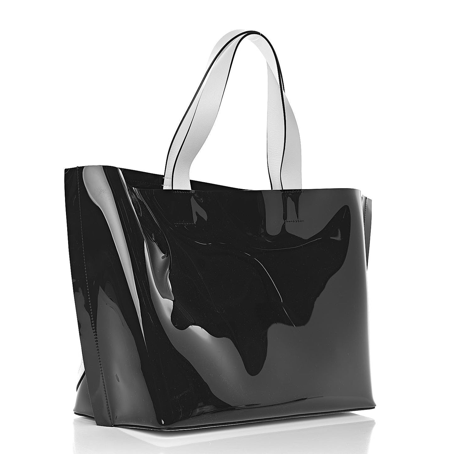 VALENTINO LARGE V-LOGO PVC SHOPPER TOTE BAG