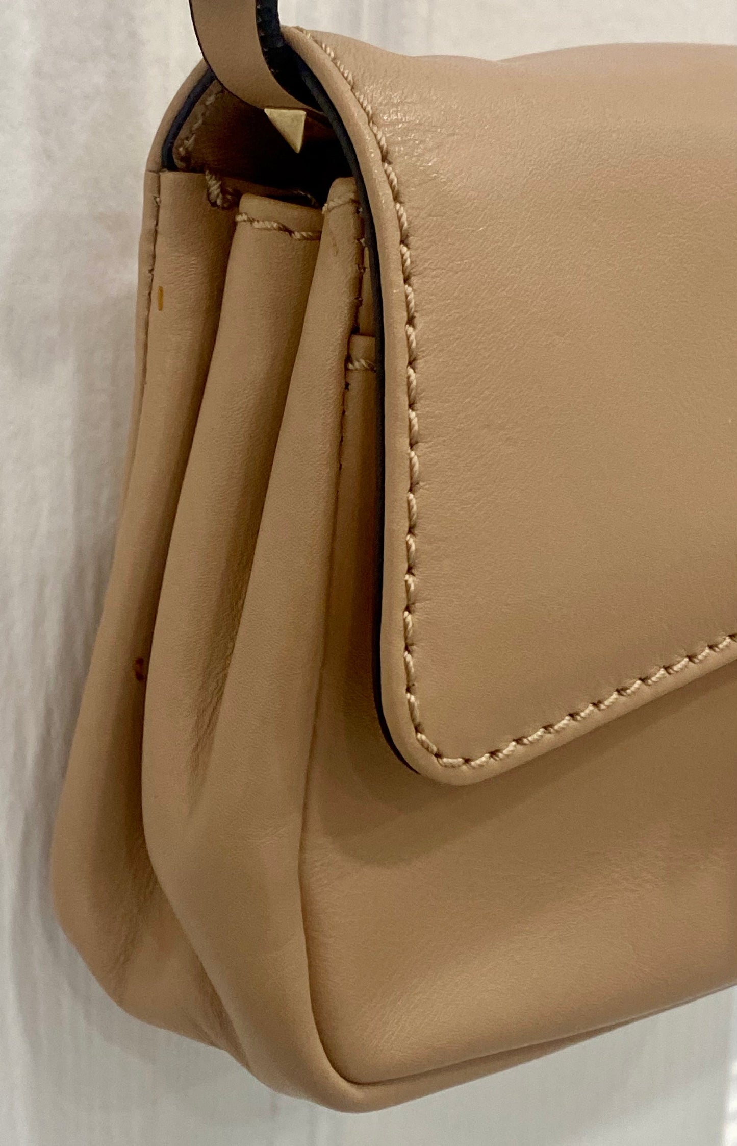 VALENTINO CALFSKIN ROCKSTUD MINI FLAP SHOULDER BAG