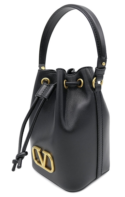 VALENTINO GARAVANI VLOGO MINI LEATHER BUCKET BAG