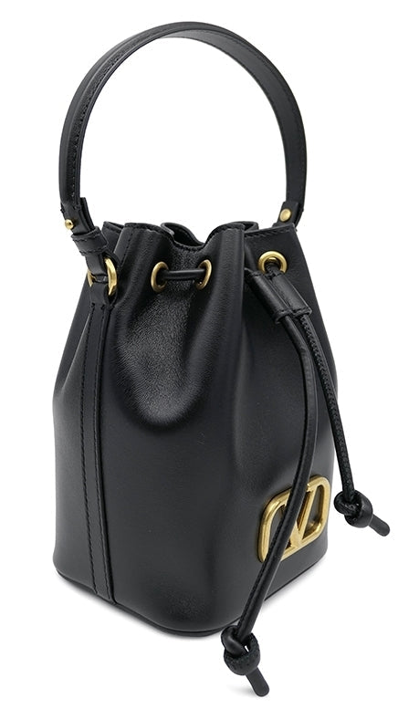 VALENTINO GARAVANI VLOGO MINI LEATHER BUCKET BAG