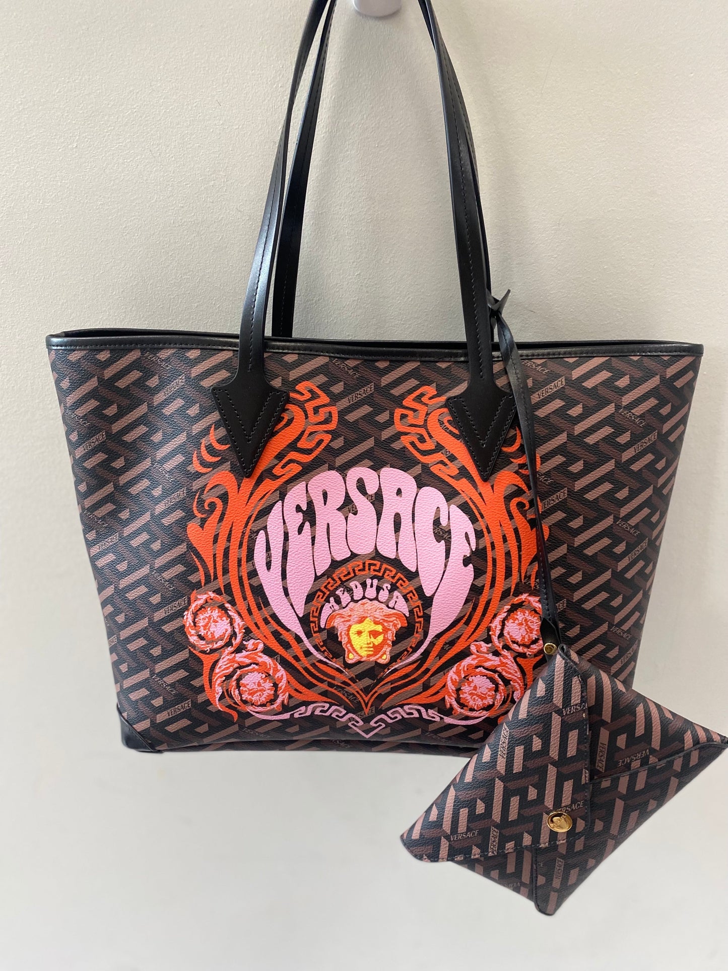 VERSACE LA GRACE MEDUSA MUSIC TOTE BAG WITH POCHETTE