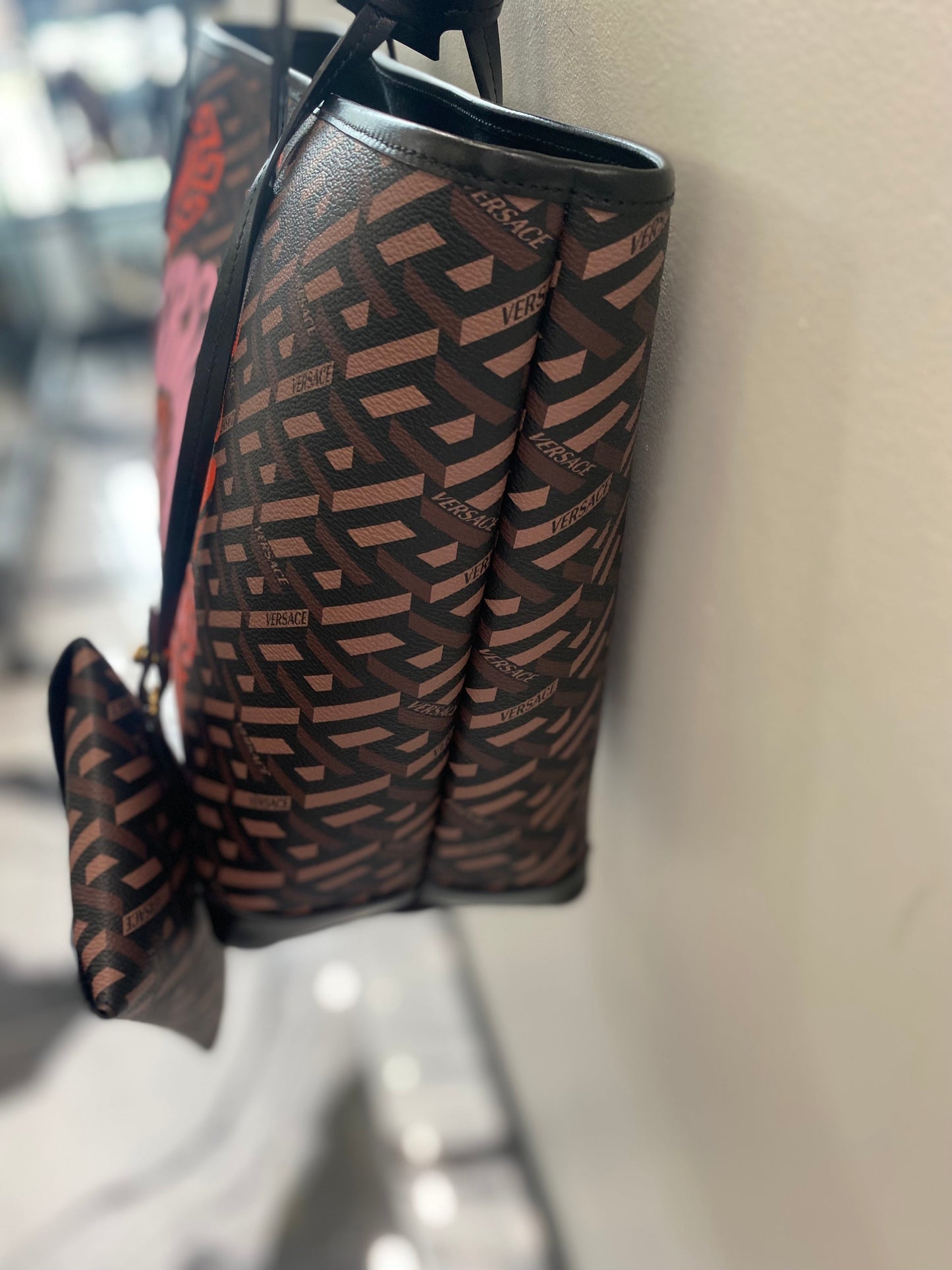 VERSACE LA GRACE MEDUSA MUSIC TOTE BAG WITH POCHETTE