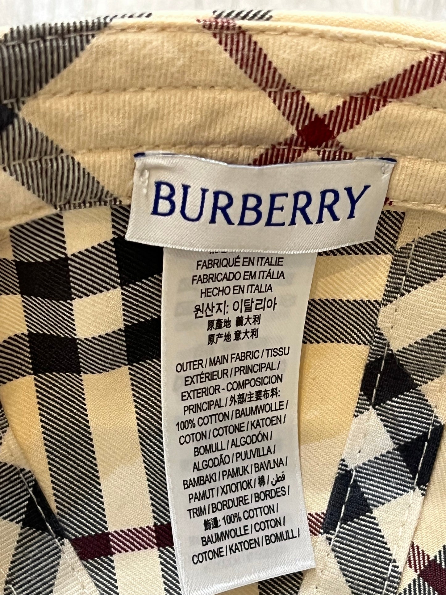 BURBERRY VINTAGE CHECK BASEBALL CAP