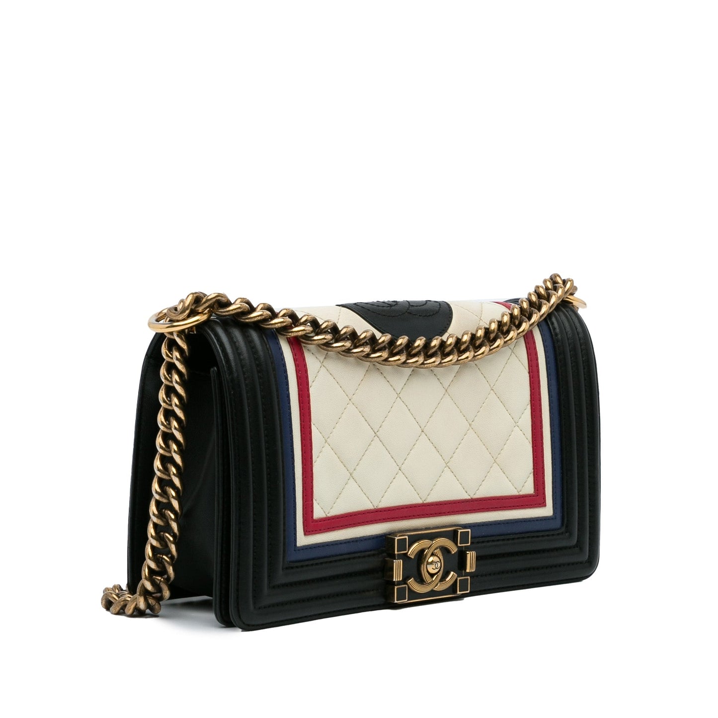 Chanel Crest-embellished Medium Boy Bag