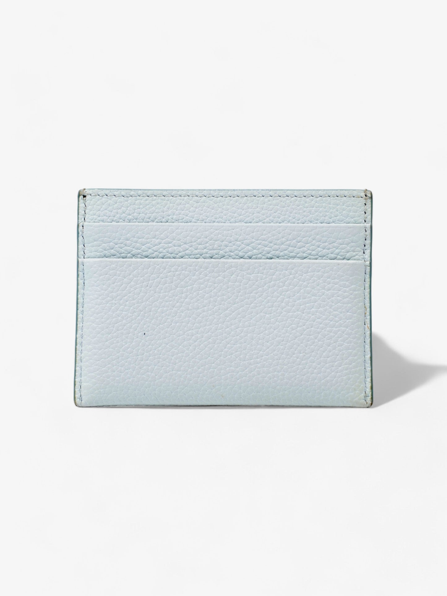 Burberry TB Card Holder Light Blue Grained Leather