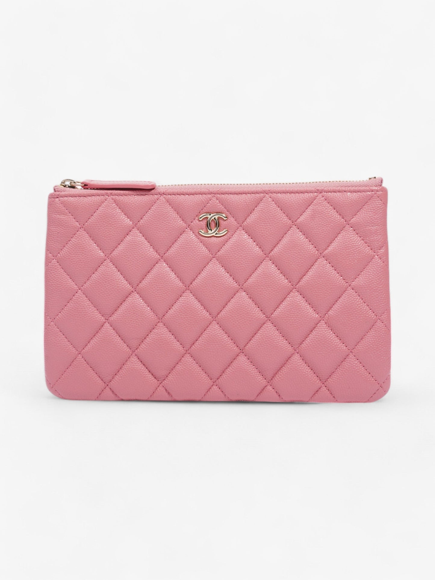 Chanel Coin and Card Purse Pink Caviar Leather