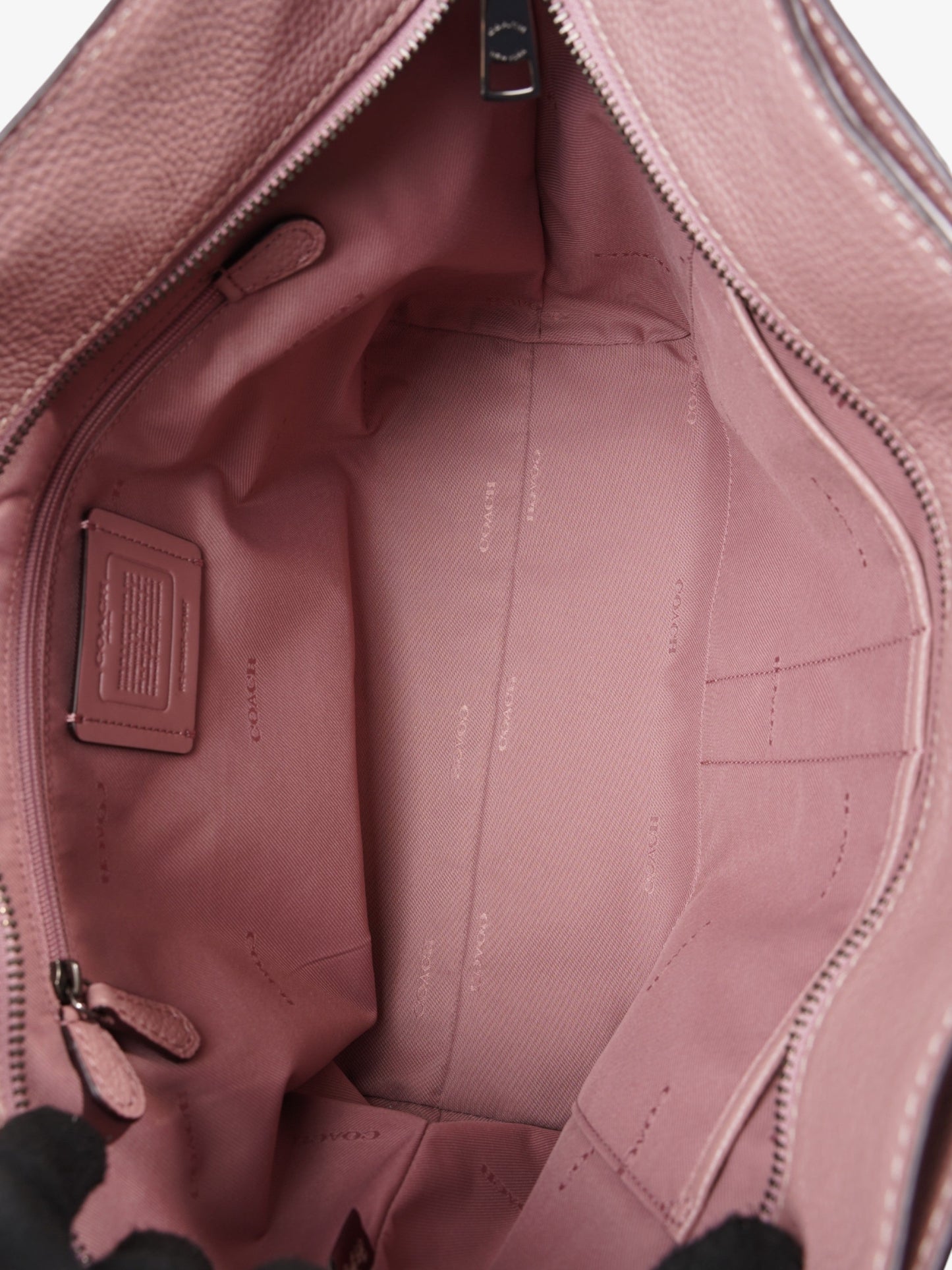 Coach Turnlock Chain 27 Dark Dusty Rose Leather