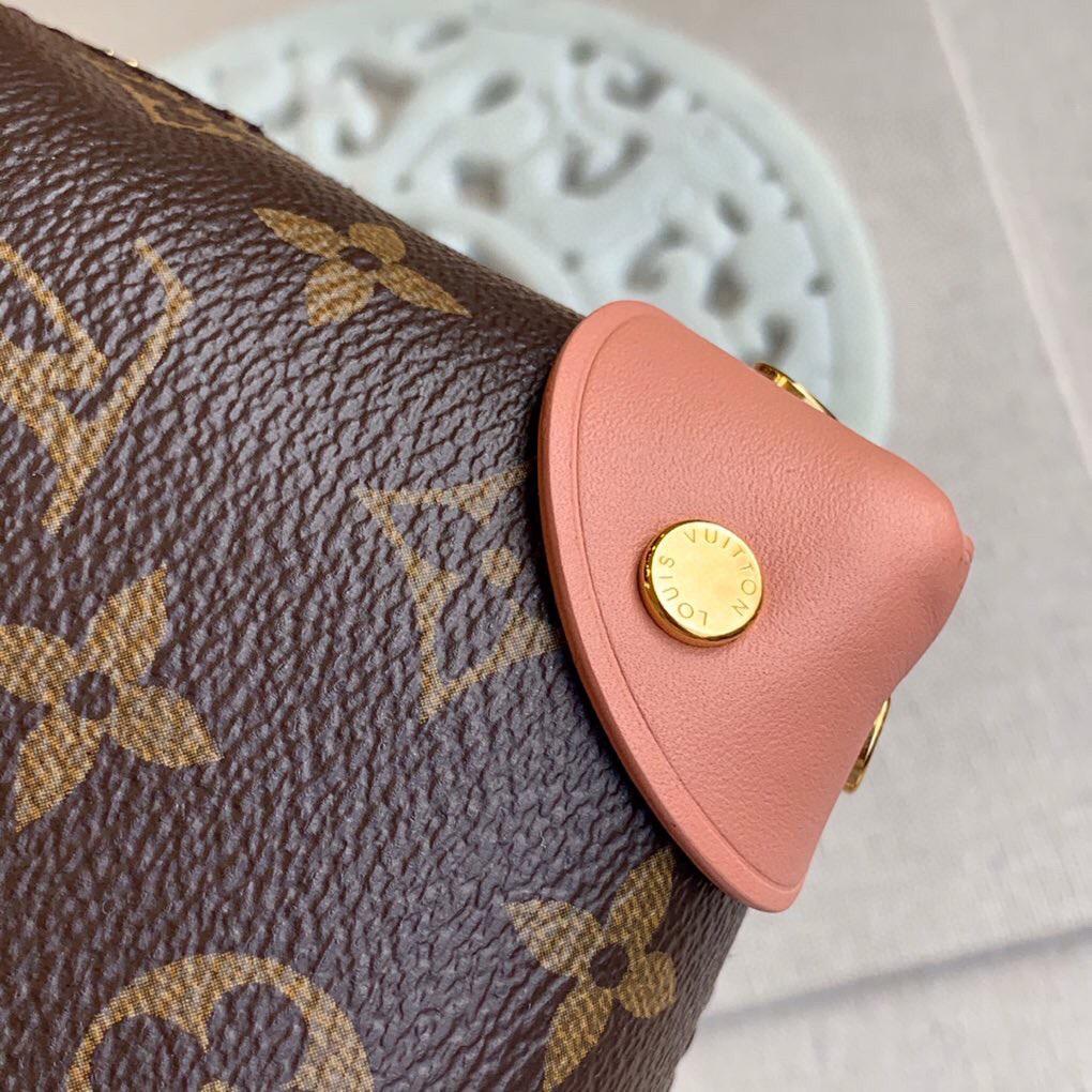 LV Petite Malle Souple Monogram Canvas Pink For Women, WomenÃ¢â‚¬â„¢s Handbags, Shoulder And Crossbody Bags 7.9in/20cm LV M45531