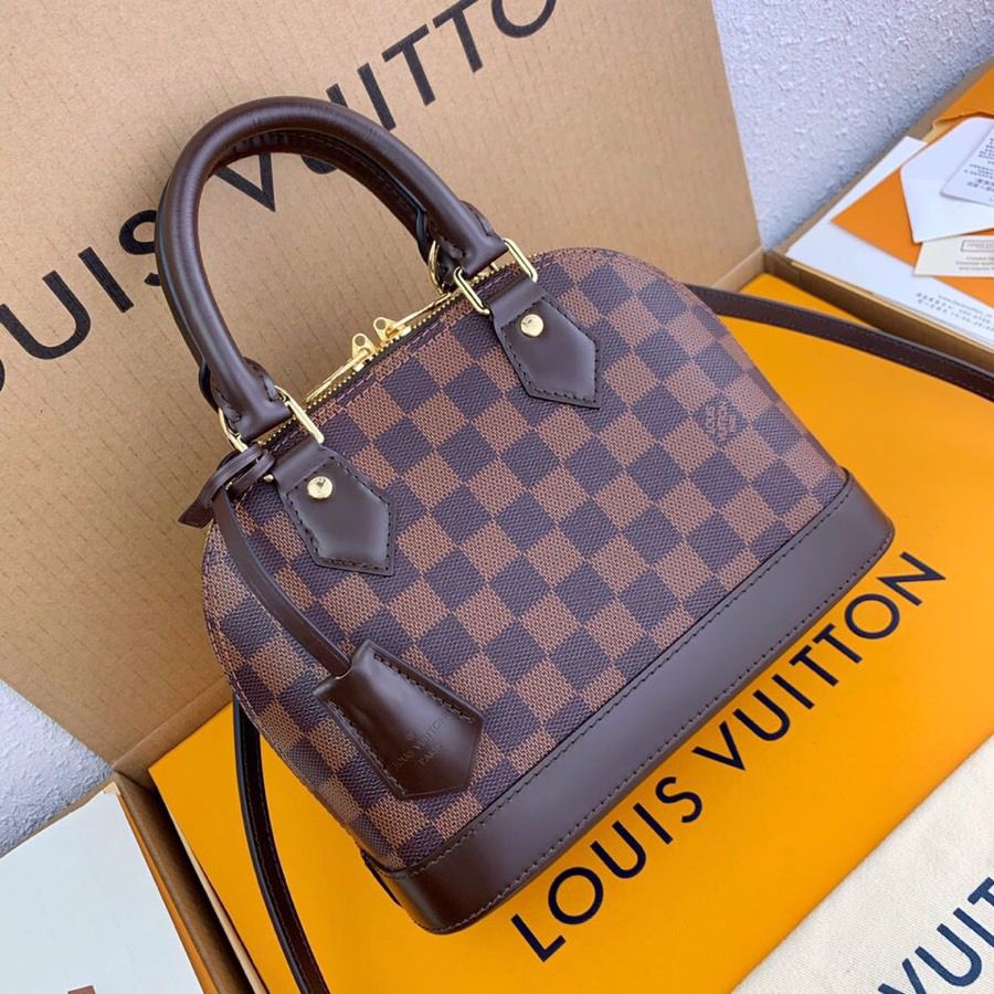 LV Alma GLAMI Damier Ebene Canvas For Women, WomenÃ¢â‚¬â„¢s Handbags, Shoulder And Crossbody Bags 9.3in/23.5cm LV N41221